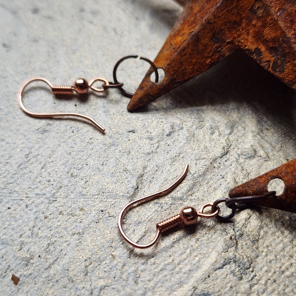 Rustic Barn Strar Western Americana Statement Lightweight Earrings Shabby Chic - Picture 7 of 12